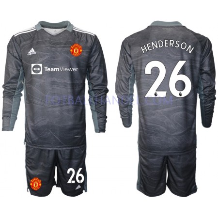 Barn Fotballdrakter Keeper Manchester United Dean Henderson 26 Borte 2021-22 Langermet